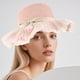 thumbnail image 2 of Sombrero de paja de verano para niña: gorra de playa de ala ancha transpirable con correa ajustable, sombrero de pescador para niñas para protegerse del sol., 2 of 7