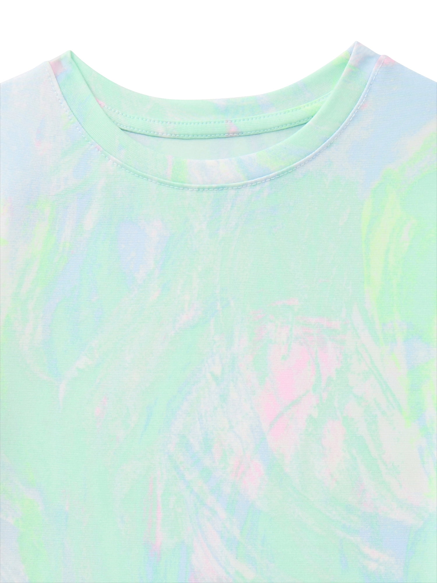 Athletic Works Girls Active Tee with Short Sleeves, Sizes 4-18 & Plus
