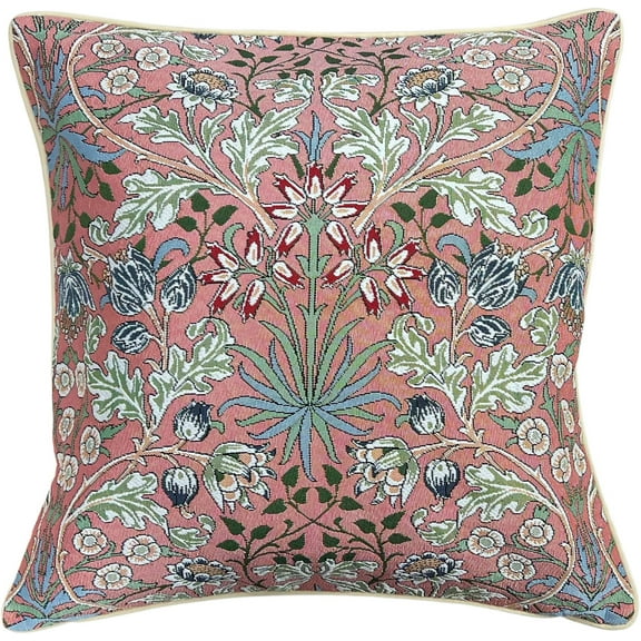 CCOV-PN-HYACIN | WILLIAM MORRIS HYACIN- PANELLED PILLOWCASE/CUSHION COVER 18X18 INCH