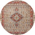 thumbnail image 1 of Ahgly Company Machine Washable Indoor Round Traditional Brown Area Rugs, 4' Round, 1 of 7