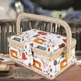 thumbnail image 2 of Domqga Cloth Sewing Storage Box,Household Fabric Craft Handmade Sewing Basket Thread Needle Storage Box Organizer , Fabric Craft Sewing Basket, 2 of 10