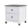 thumbnail image 7 of 3-Pieces Bedroom Sets, Full Size Platform Bed with Nightstand and Storage Dresser for Bedroom Living Room Easy Assembly, White+Gray, 7 of 7