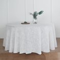 thumbnail image 3 of BalsaCircle 120" White Round Premium Polyester Faux Burlap Tablecloth Reception Dining, 3 of 8