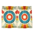 thumbnail image 7 of Yayeee Kitchen Curtains Tier Pair Light Filtering 27"x36" Rod Pocket Short Cafe Window Panel, Colorful Circles, 7 of 7