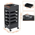 thumbnail image 4 of KFFKFF Salon Utility Cart, Stylist Station on Wheels with 5 Detachable Trays & Appliance Holder, Mobile Hairdresser Organizer with Locking Casters for SPA & Salon Use, 4 of 9