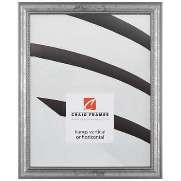 Craig Frames 314SI, 24x36 inch Ornate Picture Frame, Silver