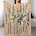 thumbnail image 6 of Dragonfly Blanket Memorial Sympathy Gifts for Girls Women Loved One I Never Left You Throw Blanket for Kids Adults Soft Warm Cozy Fleece Blanket for Couch Sofa \u200bBed 60"x80", 6 of 6