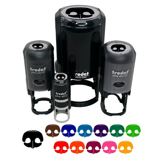 Cute Puppy Dog Nose Print Self-Inking Rubber Stamp Ink Stamper - Black Ink - Medium 1 Inch