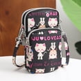 thumbnail image 1 of Woman‘s Cell Phone Bag with Large Capacity Wrist Strap Prints Design for Outdoor School Office Commute, 1 of 2