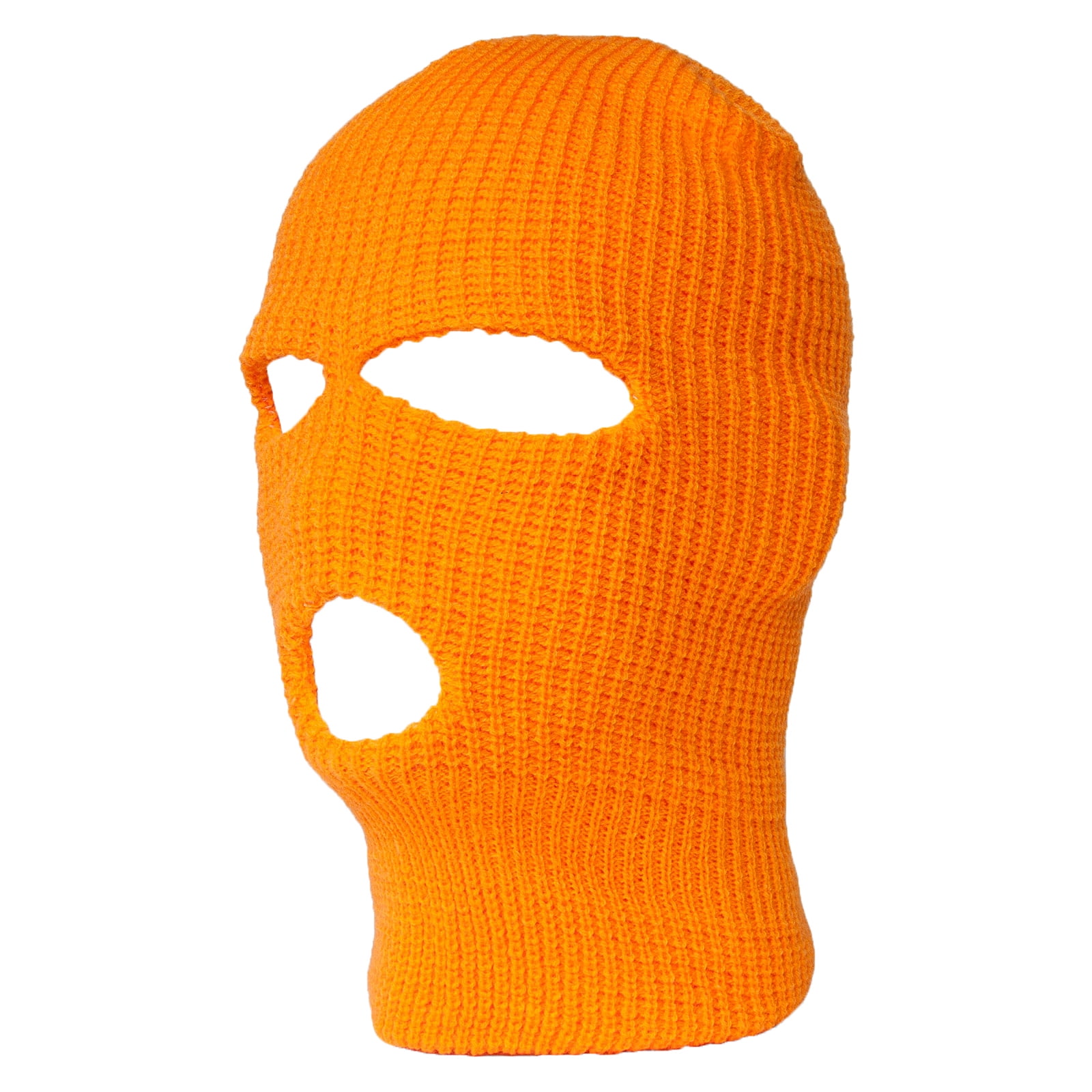 Three Hole Neon Colored Ski Mask Orange by
