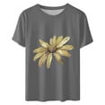thumbnail image 3 of Camisetas de Manga Corta para Mujeres de Longitud Regular de Poliéster Sólido, Camiseta de Fiesta de Mayo Y Blusa Del Festival para la Primavera Y el Verano, 3 of 3
