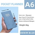 A6 Small Notebook 2025 Pocket Planner Notebooks，Mini Pocket Notebooks Journal Pocket Planner