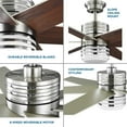 thumbnail image 7 of 9.4250074009e+012-Progress Lighting-Carrollwood - 56 Inch 6 Blade Ceiling Fan with Light Kit   Brushed Nickel Finish with American Walnut/Silver Blade, 7 of 7