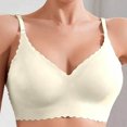 thumbnail image 3 of Byworldtasic Womens Seamless Wireless Bra Scalloped Edge No‑Show Bralette Adjustable Thin Straps Soft Everyday Bra, 3 of 10