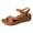 Brown, variant on YLYL Women Wedge Sandals Arch Support Open Toe Wide Width Comfortable Casual Summer Beach Shoes
