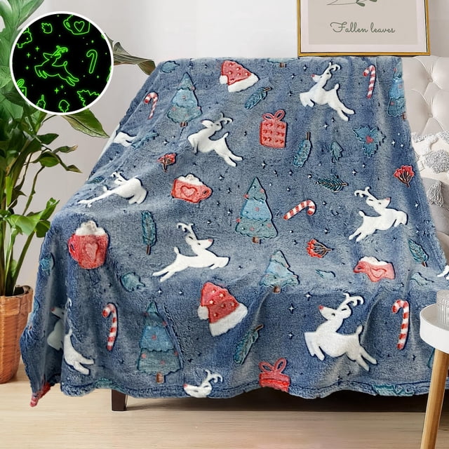 Manta COMFAR Dinosaurio que Brilla en la Oscuridad para Niños 127x152 cm