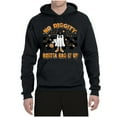 thumbnail image 2 of Wild Bobby No Diggity Boutta Bag it Up Ghost Bats Stars Pumpkin Halloween Orange and Black Halloween Unisex Hoodie Sweatshirt, Black, Small, 2 of 6