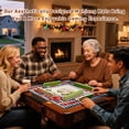 thumbnail image 2 of Mini 21" x 21" Mahjong Mat for Travel Patriotic Floral Border Frame American Flags Red White Blue Hibiscus Non-Slip Noise Reduction Mahjong Tiles for Dominoes Poker Card, 2 of 6