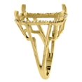 thumbnail image 3 of 14K Yellow Gold Natural Diamond Mystic Topaz Ring Emerald-cut 18x13mm, size 5.5, 3 of 4