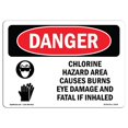 thumbnail image 1 of SignMission OS-DS-A-1014-L-1934 10 x 14 in. OSHA Danger Sign - Chlorine Hazard Area, 1 of 1