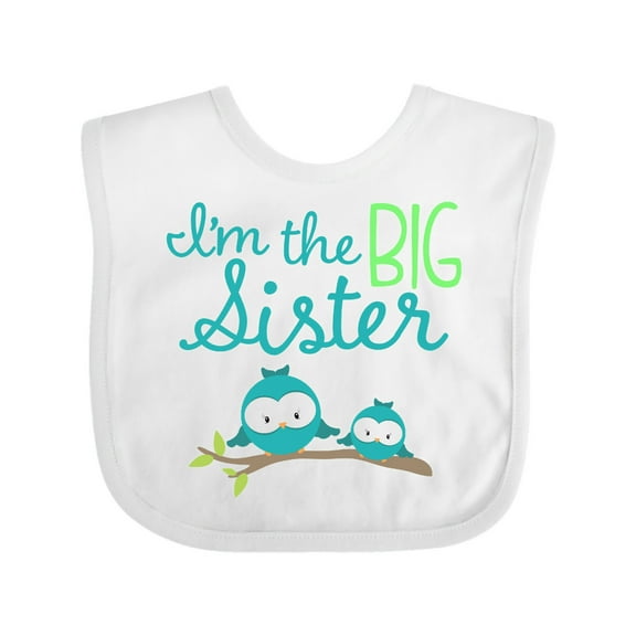 Inktastic I'm the Big Sister Girls Baby Bib