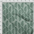 thumbnail image 3 of oneOone Viscose Jersey Dark Teal Green Fabric Leaves Block Quilting Supplies Print Sewing Fabric By The Yard 60 Inch Wide, 3 of 5