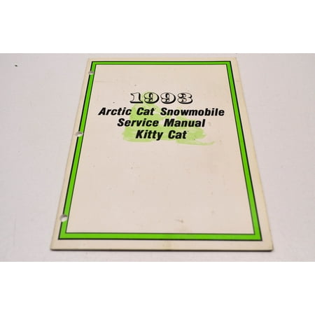 Car Service Manual - Arctic Cat 2254-824 93 Kitty Cat Service Manual QTY 1