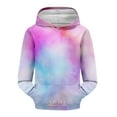 thumbnail image 5 of GiLiling Hoodie for Teen Girls, Trendy Cute Oversized Long Sleeve Graphic Hoodie Sweatshirt, Kids Preppy Gradient Clothes (Purple, 6-7 years), 5 of 7