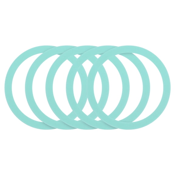 Magnetic Sticker Ring, 5Pcs - Universal Magnetic Adapter Ring, Silicone Magnet Wireless Charging Conversion Kit for Mobile Phone Case Wireless Charger (Cyan)