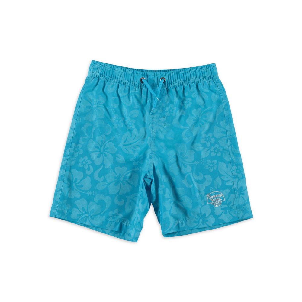 Banana Boat - Banana Boat Boys Blue Hibiscus Color Changing Swim Trunks ...