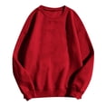 thumbnail image 5 of larppty Womens Sweatshirts Crewneck Basic Pullover Sweaters Fall Winter Cute Tops Teen Girls Clothes 2025 (Red, XL), 5 of 5