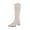 White, variant on Xfvqtps Womens Slouchy Mid Calf Boots Pointed Toe Chunky Block Heel Boots Faux Suede Fashion Boots for Winter Casual Wear White