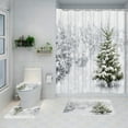 thumbnail image 6 of Elainilye Christmas Bathroom Set with Shower Curtain Santa Design Includes Bath Mat Toilet Cover for Holiday Decor, 6 of 6