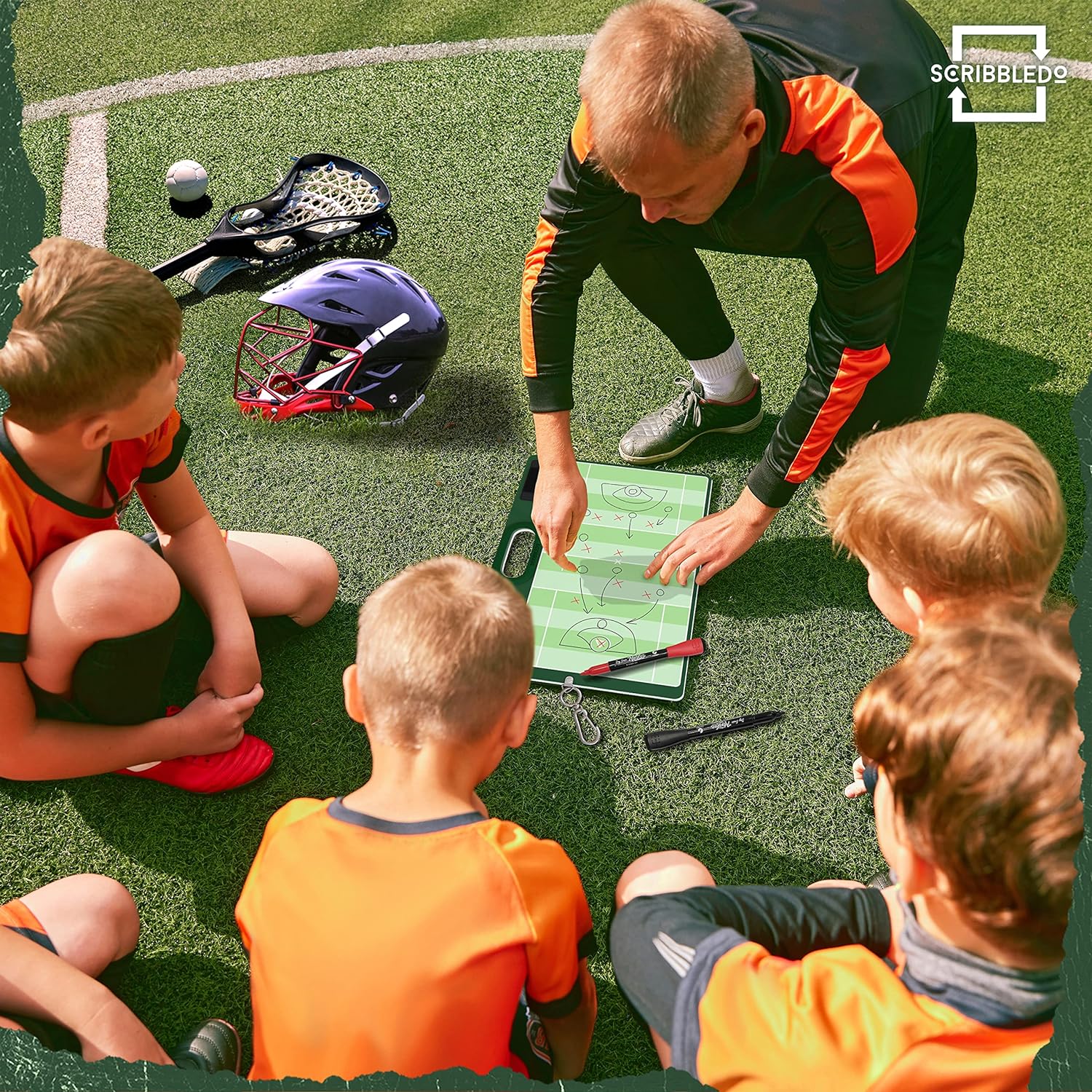Lacrosse Dry Erase Board for Coaches 15x10.5 Inch Lacrosse Whiteboard Coaching Supplies