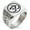 Silver, variant on Stainless Steel Sacred Circle Sanskrit Om Geometric Pattern Biker Style Polished Ring
