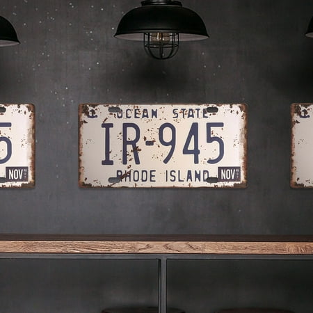 

DBYLXMN Vintage Made Old License Plate Sheet Painting Bar Wall Decoration Wall Decoration 30 * 15cm/12 * 6in compatible with Macrame Car Hanger