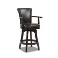 thumbnail image 4 of Home Square 2 Piece 26" Swivel Faux Leather Counter Stool Set in Vintage Brown, 4 of 11