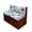 Blue Peony Branch, variant on XYZCANDO 2-Piece Stretch Rustic Wood RV Dinette Booth Seat Covers | Washable Protective Camper Cushion Slipcover for RV Interior