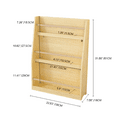 thumbnail image 6 of 3-Tier Kids Bookshelf with Tipover Restraint, Wood Book Rack for Toddlers, Book Organizer for Bedroom, Playroom, Classroom (Yellow), 6 of 8