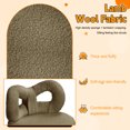 thumbnail image 4 of Happydeer Vanity Chair Dressing Chair, Bow-knot Backrest, Armless, No Wheels Upholstered Chair, Vanity Stool Dressing Stool Makeup Chair with non-slip Feet Pads, Olive Green, 4 of 9