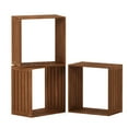 thumbnail image 4 of Furinno Tioman Hardwood Multipurpose Stacking Shelf in Teak Oil, 4 of 5