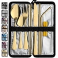 thumbnail image 1 of Portable Travel Utensils Reusable Silverware with Case for Fixing Tableware Pieces Stainless Steel Stable Flatware Set Camping Picnic Cutlery Set ( Set), 1 of 8