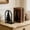 E, variant on Heavy Duty Metal Tree Bookends, 6.8 Inch Decorative L Shaped Book Ends, Non Scratch Support Stoppers, for Home Office Shelf Tabletop Desk File Organizing