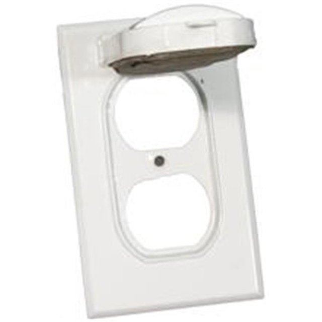 Un Gang Couvre Résistant aux Intempéries - Réceptacle Duplex Vertical Blanc