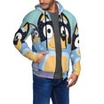 thumbnail image 2 of Saiise Bluey Mens Zip Up Hoodie Long Sleeve Full-zip Hooded Sweatshirt Pullover With Kangaroo Pocket S-3XL, 2 of 6