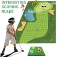 thumbnail image 3 of Tapis de Jeu d'Écrasement de Golf Intérieur Extérieur Jeux de Golf pour Adultes avec Tapis d'Écrasement Balles Adhésives Piquets au Sol Sacs de Rangement pour Cartes de Pointage 1 m, 3 of 4