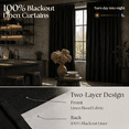 Burlywood Birch Pinch Pleated Blackout 100 Inch Linen Curtadual Layer ...
