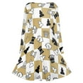 thumbnail image 5 of Chess Long Sleeve Dresses For Women Vintage Elegant Party Dress Oversized V-neck Dress S-8XL, 5 of 7