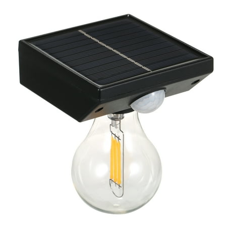 

Walmeck Solar Powered Energy Tungsten Bulbs Outdoor Wall Lamp Fence Light Sensitive Light Control/ IP65 Water Resistance/ Sensitive PIR Motion Sensor Built-in 1200mAh High Capacity Rechargeable Cell