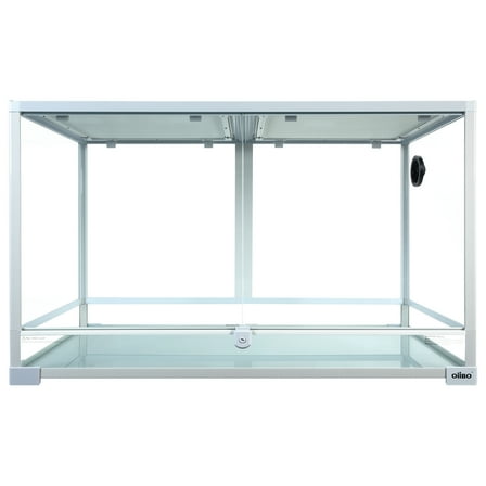 OiiBO White Full Tempered Glass Reptile Terrairum